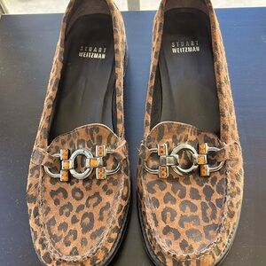 Stuart Weitzman Animal Print Loafers